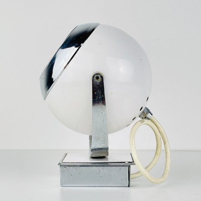 Mid-Century White Wall Lamp Eyeball, Italy, 1960s-WQC-1725545