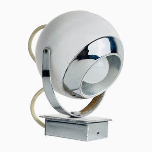 Mid-Century White Wall Lamp Eyeball, Italy, 1960s-WQC-1725545