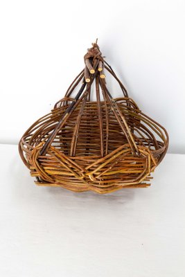 Mid-Century Wicker Basket Centerpiece, France, 1950s-RIU-1418907