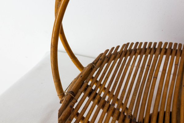 Mid-Century Wicker Basket Fruit Basket, France, 1950s-RIU-1447579