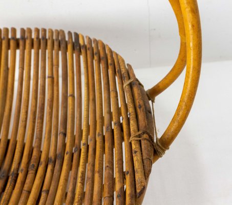 Mid-Century Wicker Basket Fruit Basket, France, 1950s-RIU-1447579