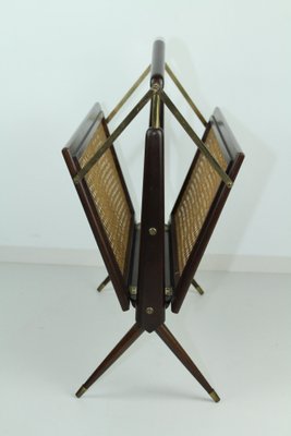 Mid-Century Wicker Magazine Rack, 1960s-ZWH-707830