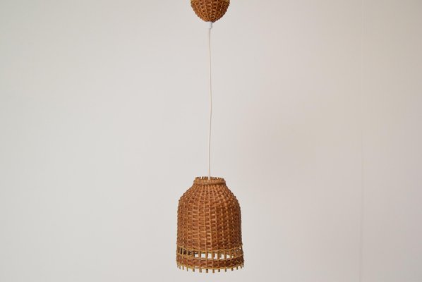 Mid-Century Wicker Pendant Lamp from Uluv, 1960s-TZ-1323210