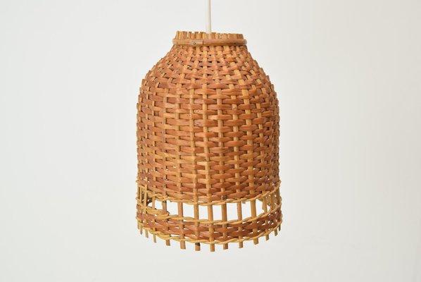 Mid-Century Wicker Pendant Lamp from Uluv, 1960s-TZ-1323210