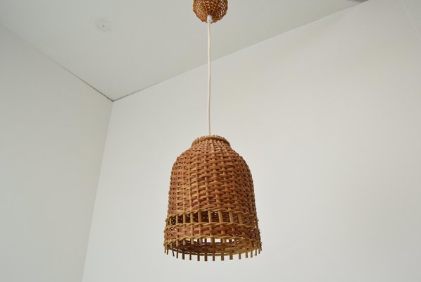 Mid-Century Wicker Pendant Lamp from Uluv, 1960s-TZ-1323210