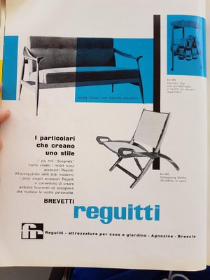 Mid-Century Wood and Fabric Folding Chair by Gio Ponti for Reguitti, 1950s-RD-1819362