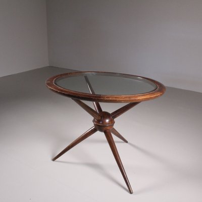 Mid-Century Wood and Glass Table-VJY-1703717