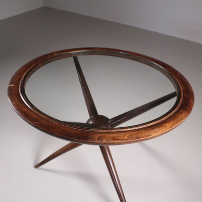 Mid-Century Wood and Glass Table-VJY-1703717