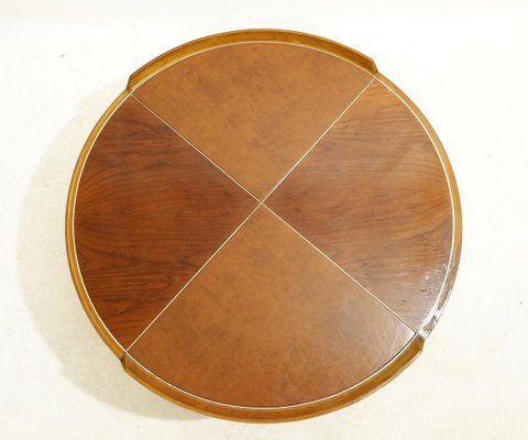 Mid-Century Wood and Leather Coffee Table-NYF-2024144