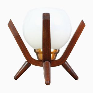 Mid-Century Wood Bedside Table Lamp from Dřevo Humpolec, 1970s-TZ-768302