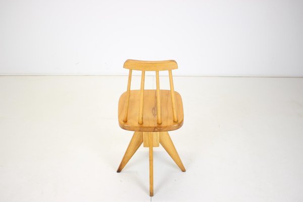 Mid-Century Wood Revolving Chair, Czechoslovakia, 1970s-TZ-1141910