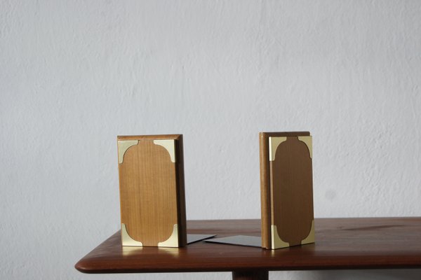 Mid-Century Wooden Bookends, 1960s, Set of 2-UMB-2023525