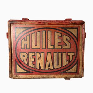 Mid-Century Wooden Box from Huiles Renault-KKG-1351750