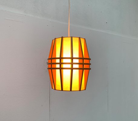 Mid-Century Wooden Cocoon Pendant Lamp-UAH-934823