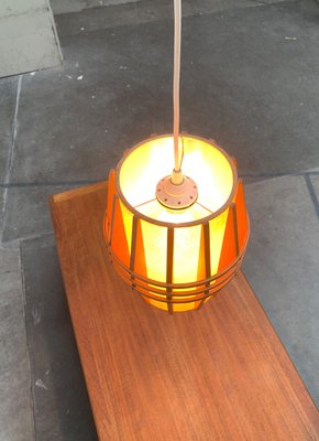 Mid-Century Wooden Cocoon Pendant Lamp-UAH-934823