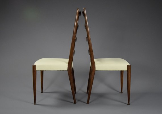 Mid-Century Wooden Dining Chairs by Paolo Buffa, Set of 5-IEI-1122303