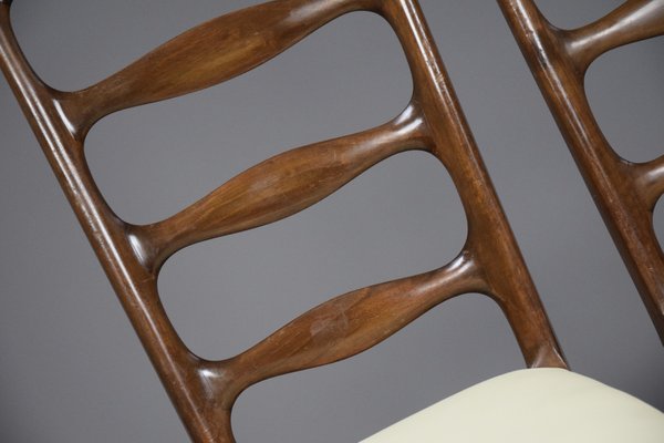 Mid-Century Wooden Dining Chairs by Paolo Buffa, Set of 5-IEI-1122303