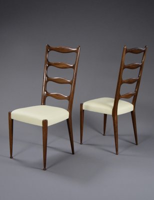 Mid-Century Wooden Dining Chairs by Paolo Buffa, Set of 5-IEI-1122303