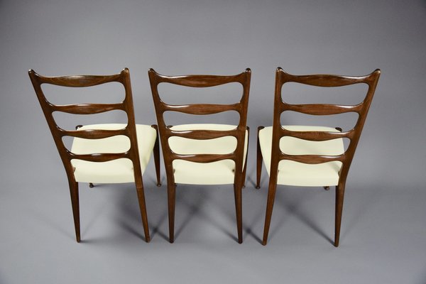 Mid-Century Wooden Dining Chairs by Paolo Buffa, Set of 5-IEI-1122303