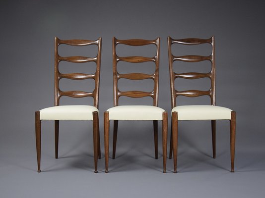 Mid-Century Wooden Dining Chairs by Paolo Buffa, Set of 5-IEI-1122303