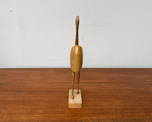 Mid-Century Wooden Flamingo Figurine, 1960s-UAH-2020661