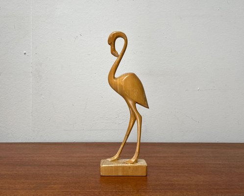 Mid-Century Wooden Flamingo Figurine, 1960s-UAH-2020661