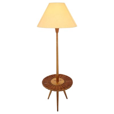 Mid-Century Wooden Floor Lamp by Jan Kalous for Uluv, 1950s-TZ-848554