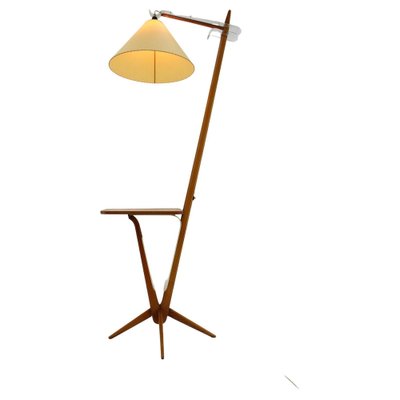 Mid-Century Wooden Floor Lamp from ULUV, Czechoslovakia, 1950s-TZ-1123945