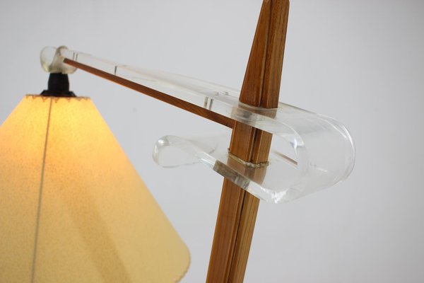 Mid-Century Wooden Floor Lamp from ULUV, Czechoslovakia, 1950s-TZ-1123945