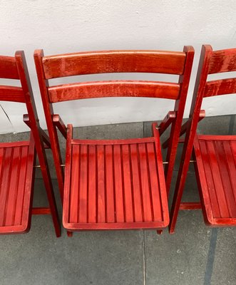 Mid-Century Wooden Folding Chair, 1960s, Set of 4-UAH-1438729