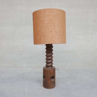 Mid-Century Wooden Oak Rustic Floor Lamp-JRP-1075630