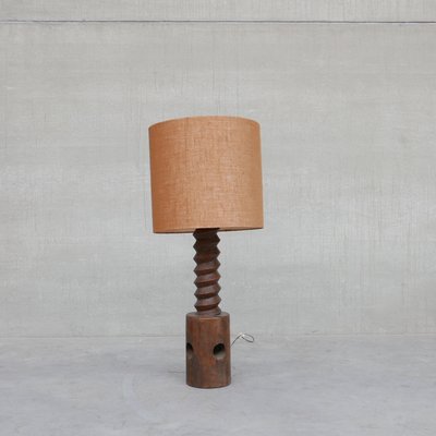 Mid-Century Wooden Oak Rustic Floor Lamp-JRP-1075630