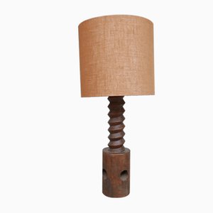 Mid-Century Wooden Oak Rustic Floor Lamp-JRP-1075630