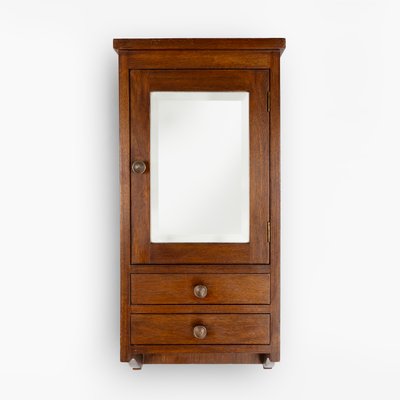 Mid-Century Wooden Shaving Cabinet with Mirror, 1900s-YSY-2024526