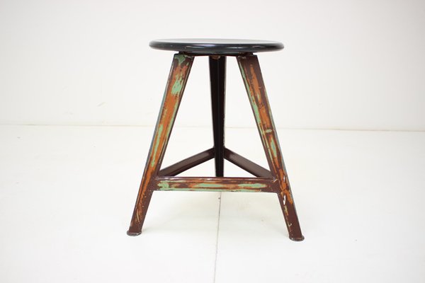 Mid-Century Wooden Stool, 1950s-TZ-970530