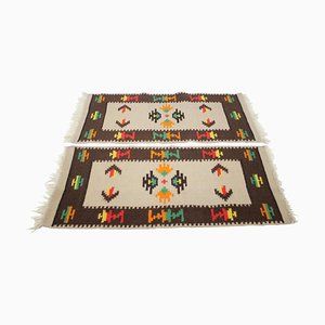 Mid-Century Wool Kilim Rugs, 1960s, Set of 2-TZ-919104