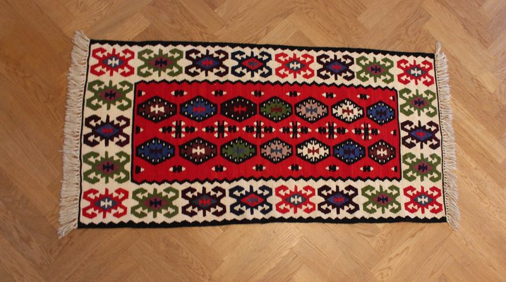 Mid-Century Wool Kilim Runner, 1960-FGF-1098016