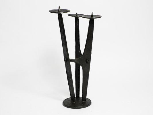 Mid-Century Wrought Iron Floor Candleholder,1950s-RR-1786773