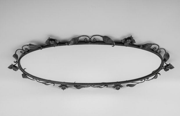 Mid-Century Wrought Iron Wall Mirror, 1960s-KQB-1437941