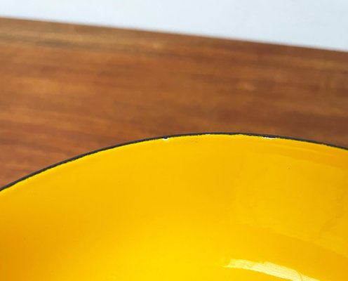 Mid-Century Yellow Enamel Bowl by Kaj Franck for Wärtsila Arabia, Finland, 1960s-UAH-1821304