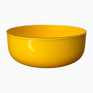 Mid-Century Yellow Enamel Bowl by Kaj Franck for Wärtsila Arabia, Finland, 1960s-UAH-1821304