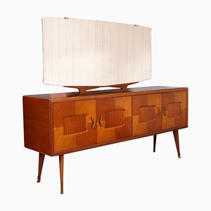 Mid-Centurys Sideboard in Walnut and Rosewood Veneer with Checkerboard by Paolo Buffa for Palaces of Cantù, 1940s, Set of 2-NJV-1314975