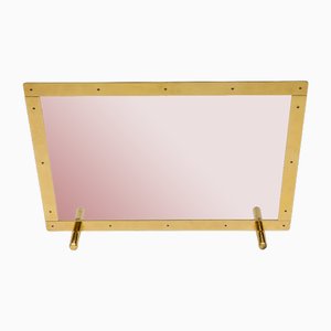 Mid-Centutry Modern Fireplace Screen in Gold and Glass, 1970s-KQB-1765629