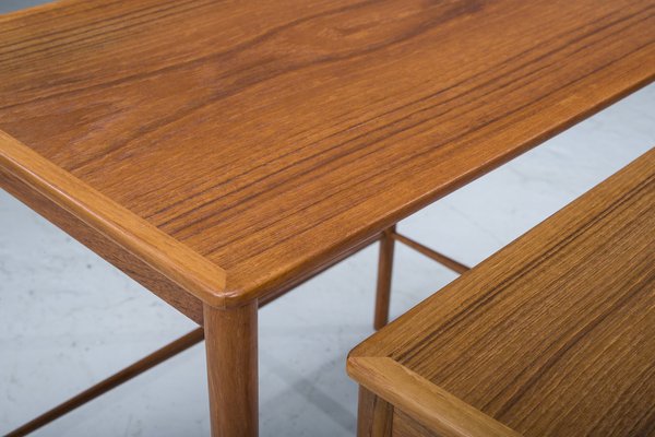 Mid-Cenury Teak Nesting Tables by Kai Winding for Poul Jeppesens, 1960s, Set of 3-ZZH-1404845