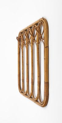 Midcentury Bamboo and Rattan Coat Rack Stand, Italy, 1960s-LYQ-1791334