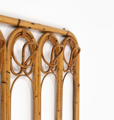 Midcentury Bamboo and Rattan Coat Rack Stand, Italy, 1960s-LYQ-1791334