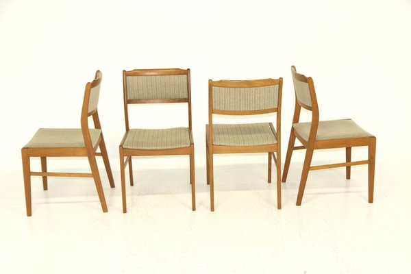 Midcentury Beech Dining Chairs, Sweden, 1960s, Set of 4-GEK-1328884