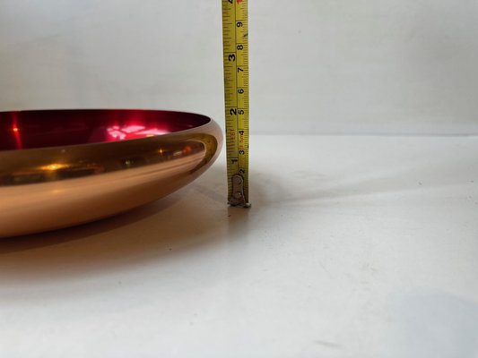 Midcentury Copper and Enamel Bowl by Odel Kobber, Norway, 1960s-LCR-1742539