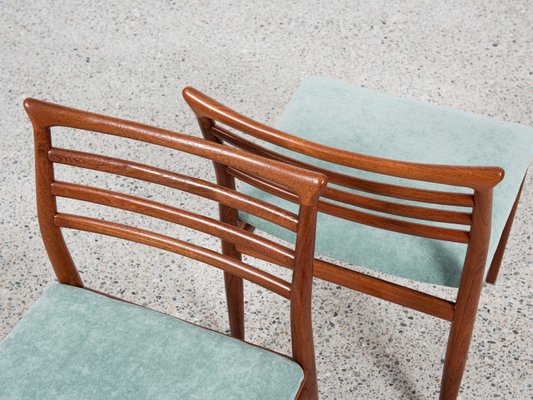 Midcentury Danish Dining Chairs in Teak attributed to Erling Torvits, 1960s, Set of 6-MF-2034066