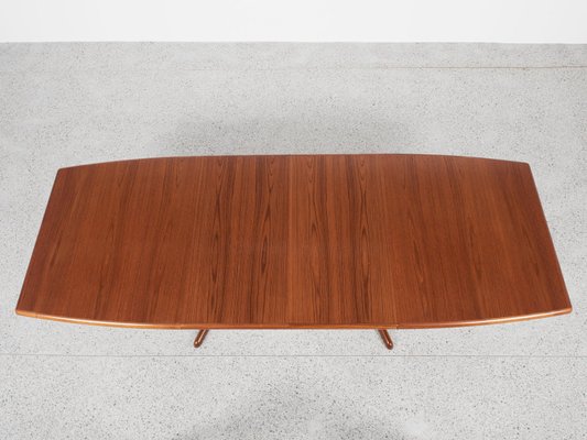 Midcentury Danish Extendable Oval Dining Table in Teak from Skovby, 1960s-MF-2024081